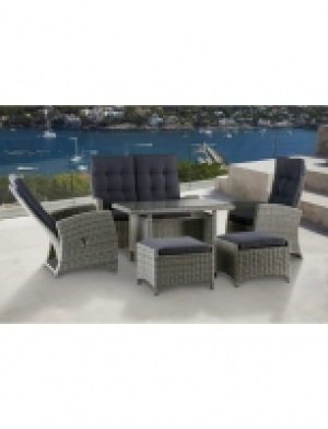 Gartenmöbelset »Monaco«, 12-tlg., 2er Sofa, 2 Sessel, 2 Hocker, Tisch,