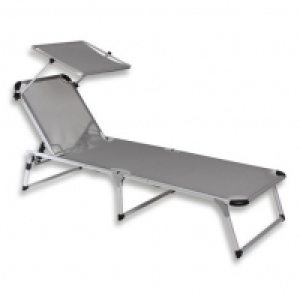 Gardiola Gartenliege - grau - mit Sonnenschutz 59.99 €