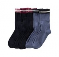 NKD  Damen-Socken mit Streifen am Bündchen, 5er Pack