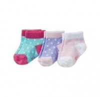 NKD  Baby-Mädchen-Sneaker-Socken mit Punkte-Muster, 3er Pack