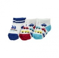 NKD  Baby-Jungen-Sneaker-Socken mit Auto-Muster, 3er Pack
