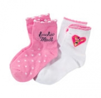 NKD  Mädchen-Socken mit süßem Herz-Motiv, 2er Pack