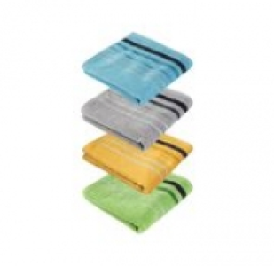 Duschtuch mit Streifen-Bordüre, 70x140cm 5.99 €
