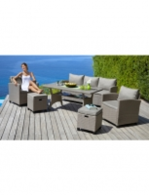 Hagebau  Loungeset »Amsterdam«, 16-tlg., 3er Sofa, 2 Sessel, 2 Hocker, Tisch, P