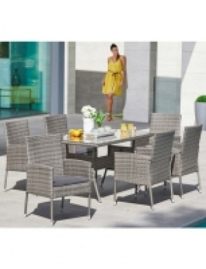 Gartenmöbelset »Costa Rica«, 13-tlg., 6 Sessel, Tisch 140x80 cm, Polyr