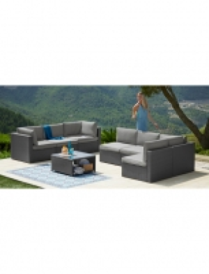 Hagebau  Loungeset »Malta«, 24-tlg., Ecklounge, Sessel, Tisch 69x69 cm, Polyrat