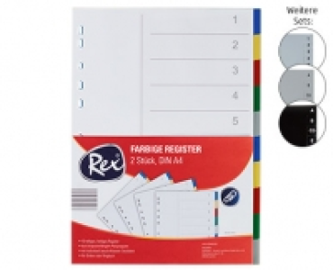 Rex®Kunststoff-Register, DIN A4 1.29 €