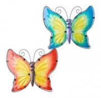 NKD  Wanddeko Schmetterling aus Glas und Metall, ca. 31x25cm