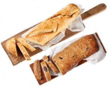 Meisterbaguette und Oliven-Feta Brot 2.00 €