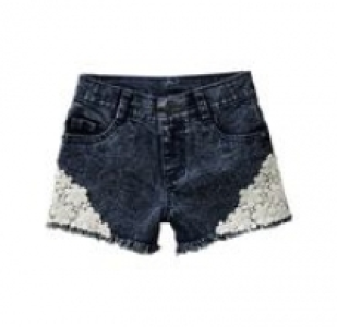 Mädchen-Jeans-Shorts mit Spitzenverzierung 7.99 €