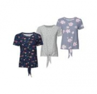 Damen-T-Shirt mit Knoten am Saum 2.99 €