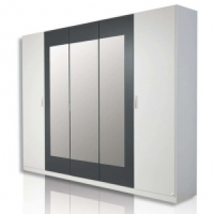 Drehtürenschrank - alpinweiß - Spiegel - 225 cm breit 349.99 €