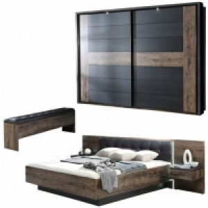 4-teiliges Schlafzimmer Set - Schlammeiche-Schwarzeiche 1,429.96 €
