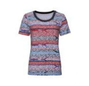 NKD  Damen-T-Shirt mit Schmucksteinchen am Ausschnitt