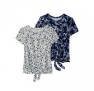 Damen-T-Shirt mit Knoten am Saum 3.99 €