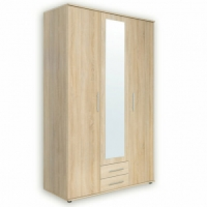 Kleiderschrank - Sonoma Eiche - eckiger Spiegel - 120 cm 159.99 €