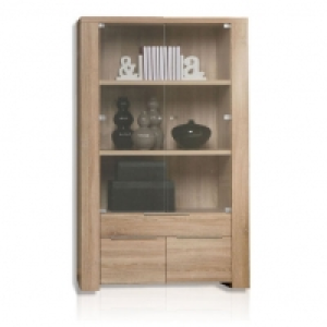 Roller  Vitrine - Sonoma Eiche - 110 cm breit