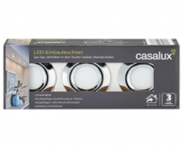 casalux LED-Einbauleuchten, 3er-Set