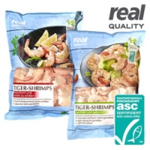Tiger Shrimps blanchiert, gekocht oder Rotgarnele roh aus Wildfang, g 1,000.00 €