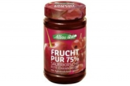 Denns Allos Frucht Pur Sauerkische- Rote Johannisbeere