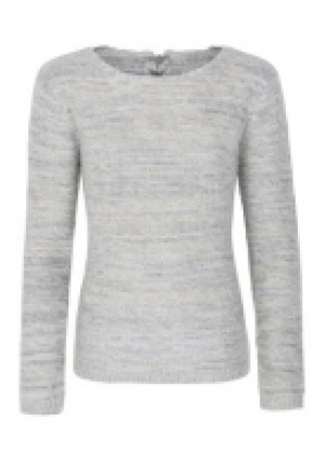 Million X Mädchen Pullover m. Schnüren, light gray melange