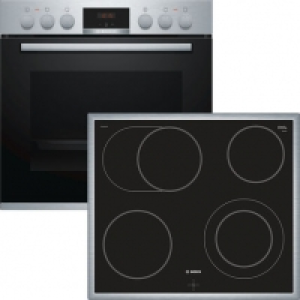 Bosch HND 411VS65 Einbauherd-Set mit Backwagen, A