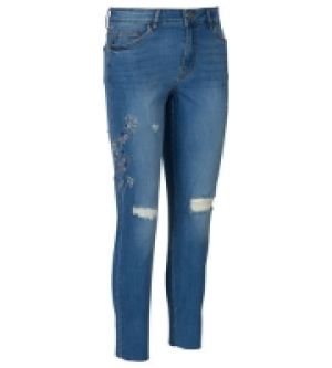 Kik Ykk Jeans Skinny Fit, Blumen und Perlen