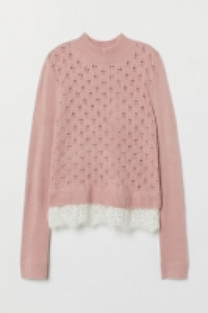  Feinstrickpullover mit Spitze 15.99 €