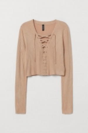  Kurzer Pullover mit Schnürung 9.99 €