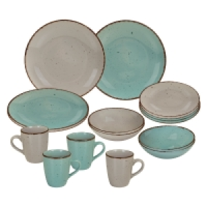 Tafelservice - türkis-beige - 16-teilig 59.99 €
