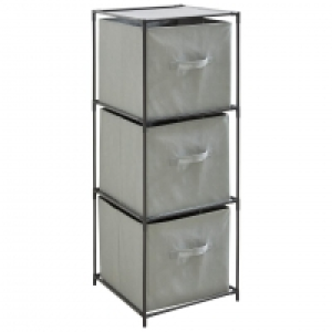 Offenes Regal mit Boxen (3 Boxen, grau-schwarz) 9.99 €