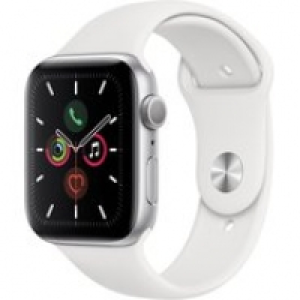Euronics Apple Watch Series 5 (44mm) GPS mit Sportarmband silber/weiß