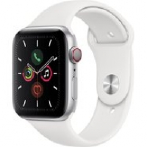 Euronics Apple Watch Series 5 (44mm) GPS+4G mit Sportarmband silber/weiß