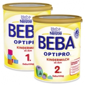 Beba Optipro Kleinkindmilch 1 oder 2, jede 800-g-Packung