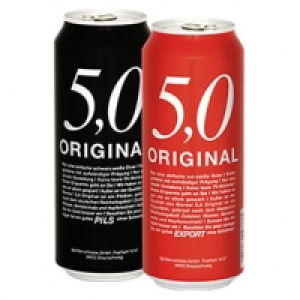 5.0 Original Pils oder Export jede 0,5-Liter-Dose (+ 0,25 Pfand)