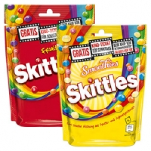 Real  Skittles versch. Sorten, jeder 160-g-Beutel