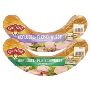 Real  Gutfried Saftige Geflügel-Fleischwurst mit oder ohne Knoblauch, jede 4