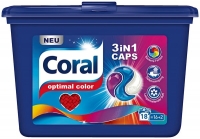 Rossmann Coral Colorwaschmittel optimal color 3in1 Gel Caps 18 WL