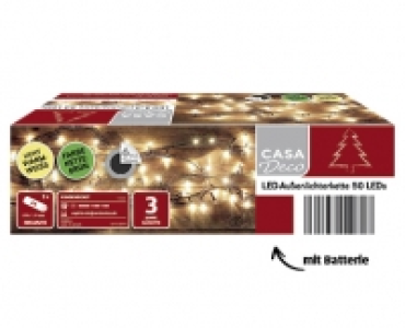 CASA Deco LED-Außenlichterkette/ -schweif mit Batterien