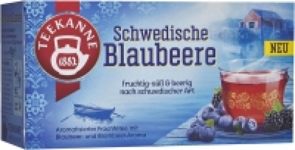 Teekanne Schwedische Blaubeere Früchtetee