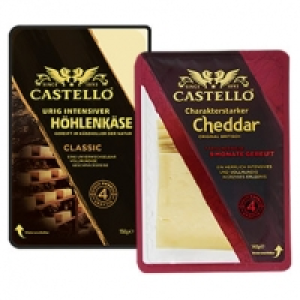 Real  Castello Cheddar Scheiben, Britischer Hart- und Schnittkäse oder Caste