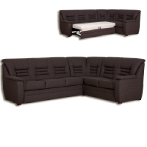 Roller  Ecksofa - dunkelbraun - mit Liegefunktion - 2-Sitzer rechts