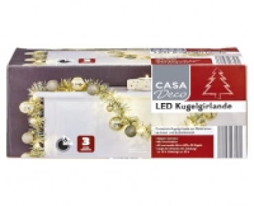 Aldi Süd  CASA Deco LED-Kugelgirlande