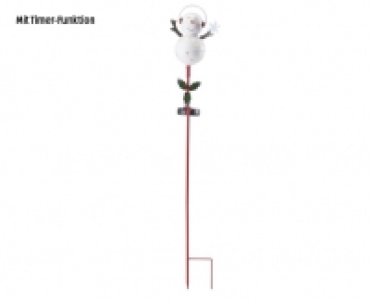 Aldi Süd  CASA Deco LED-Metall- schneemannstecker