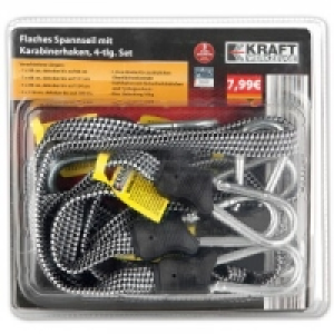 Spannseil flach mit Haken 4tlg. 7.99 €