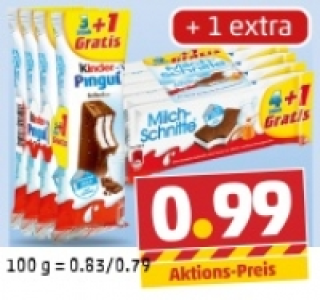 KINDER Milch-Schnitte oder Pingui 0.99 €