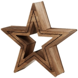 Ideenwelt LED-Holzstern klein