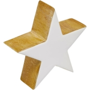 Ideenwelt Stern Mangoholz klein, weiß