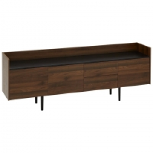 Dänisches Bettenlager  Sideboard Unit (3+2, walnuss-schwarz)