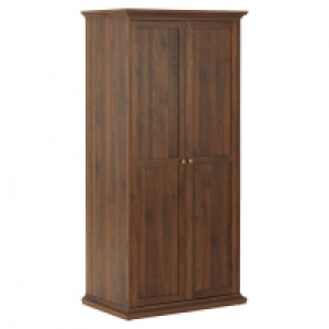 Dänisches Bettenlager  Kleiderschrank Pariso (2-türig, walnuss, Landhausstil)